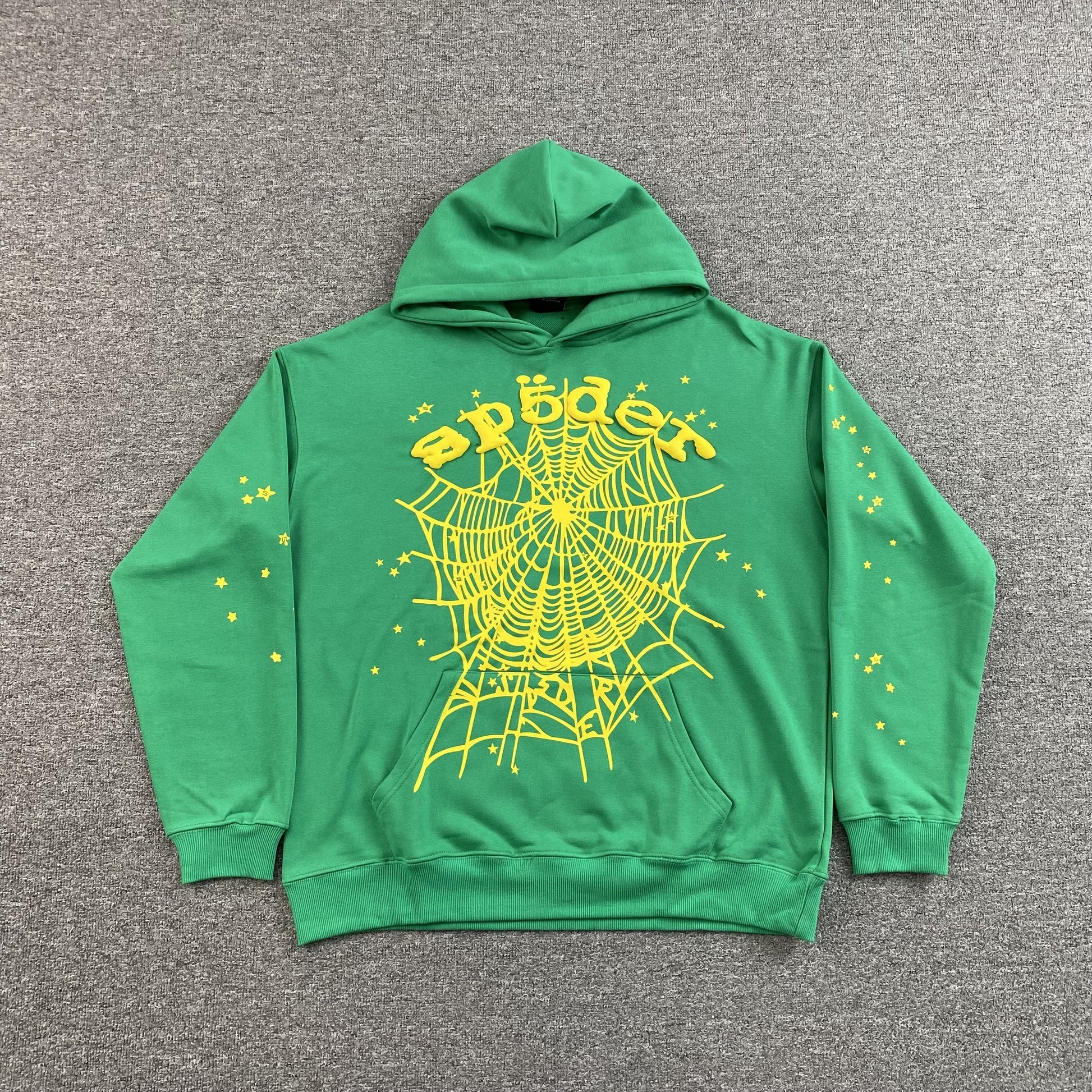 SP5DER STAR OG WEB V2 HOODIE SLIME GREEN - Phantom Kicks