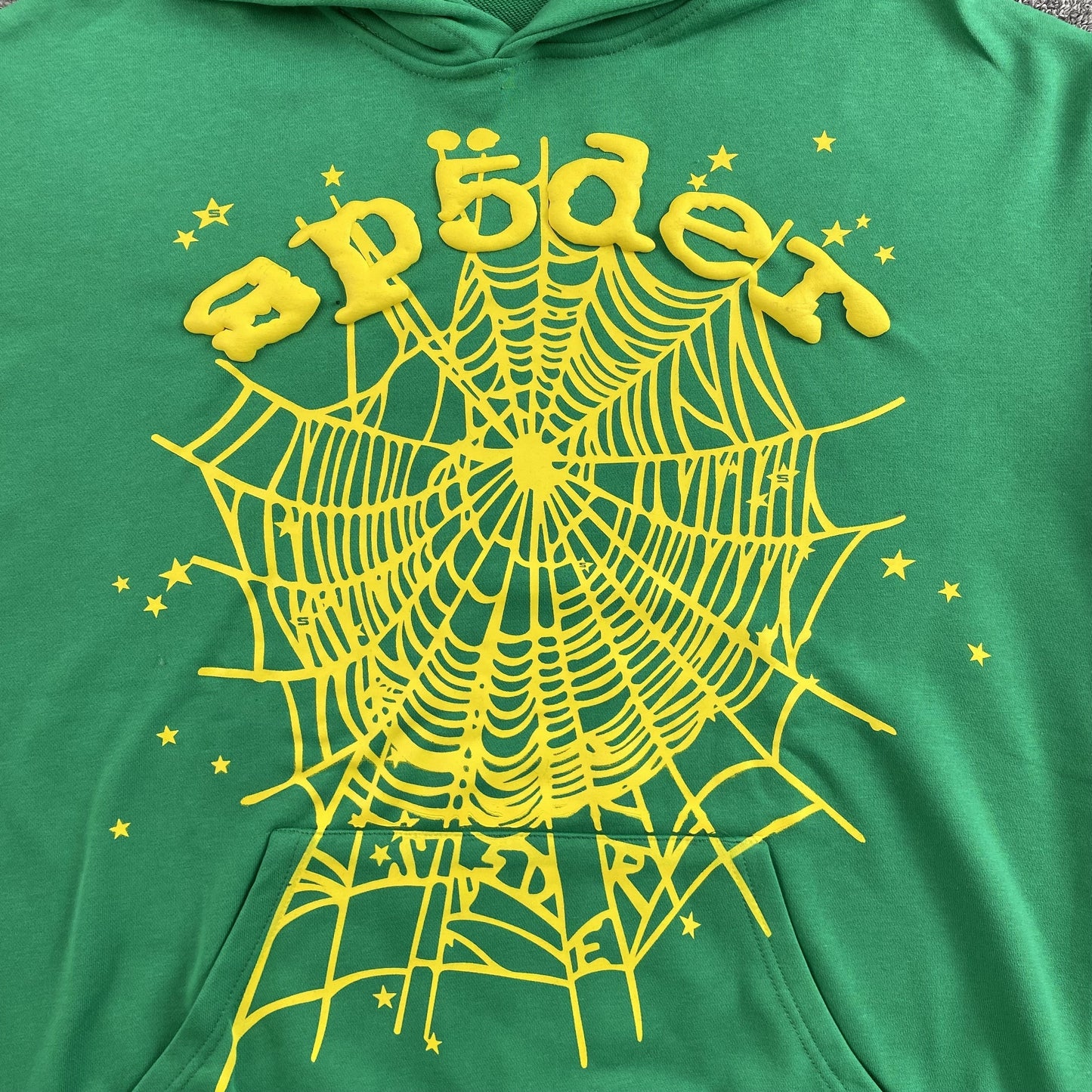SP5DER STAR OG WEB V2 HOODIE SLIME GREEN - Phantom Kicks