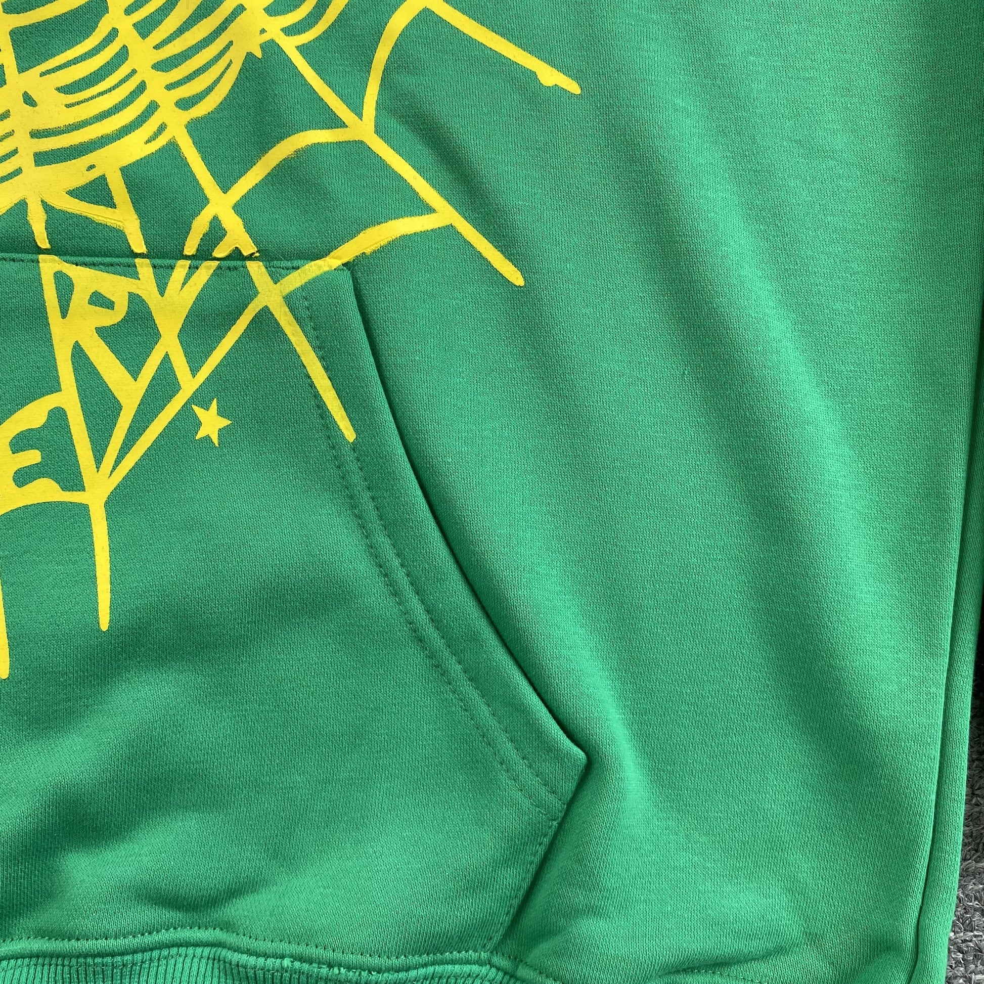 SP5DER STAR OG WEB V2 HOODIE SLIME GREEN - Phantom Kicks