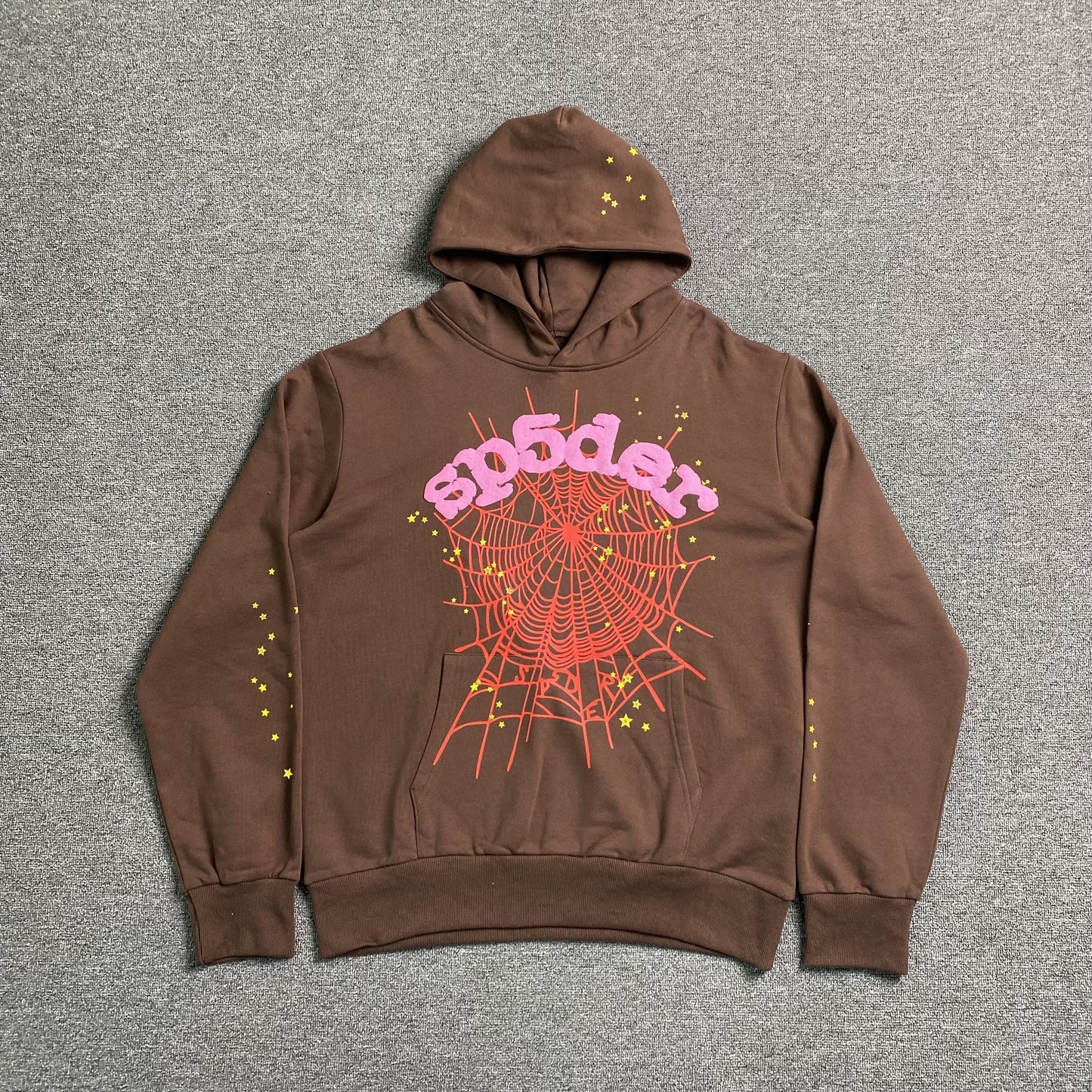 SP5DER WEB HOODIE BROWN - Phantom Kicks