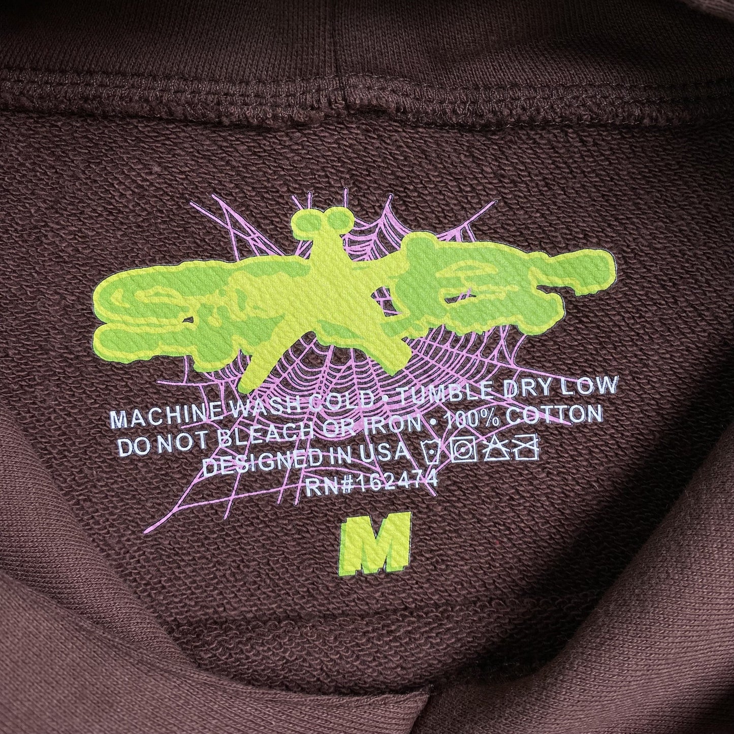 SP5DER WEB HOODIE BROWN - Phantom Kicks