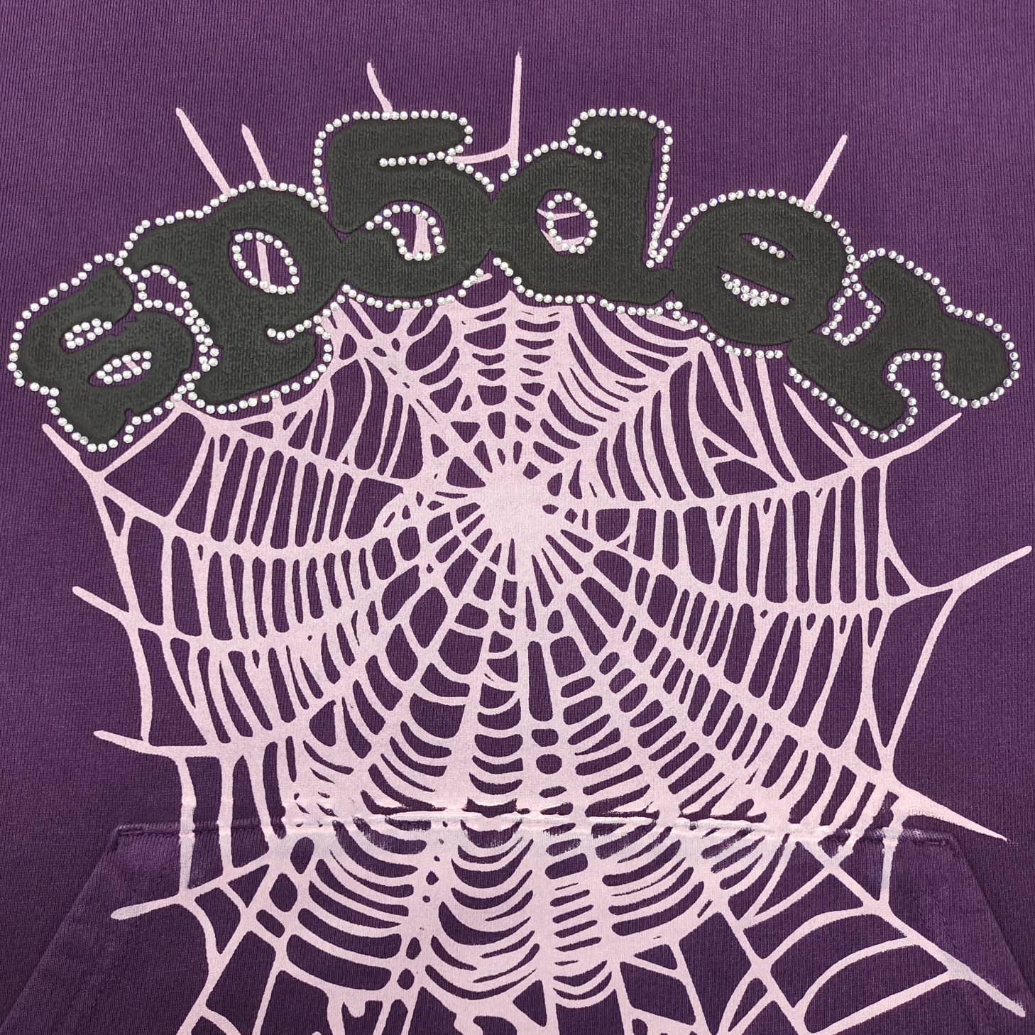 SP5DER WEB HOODIE PURPLE - Phantom Kicks