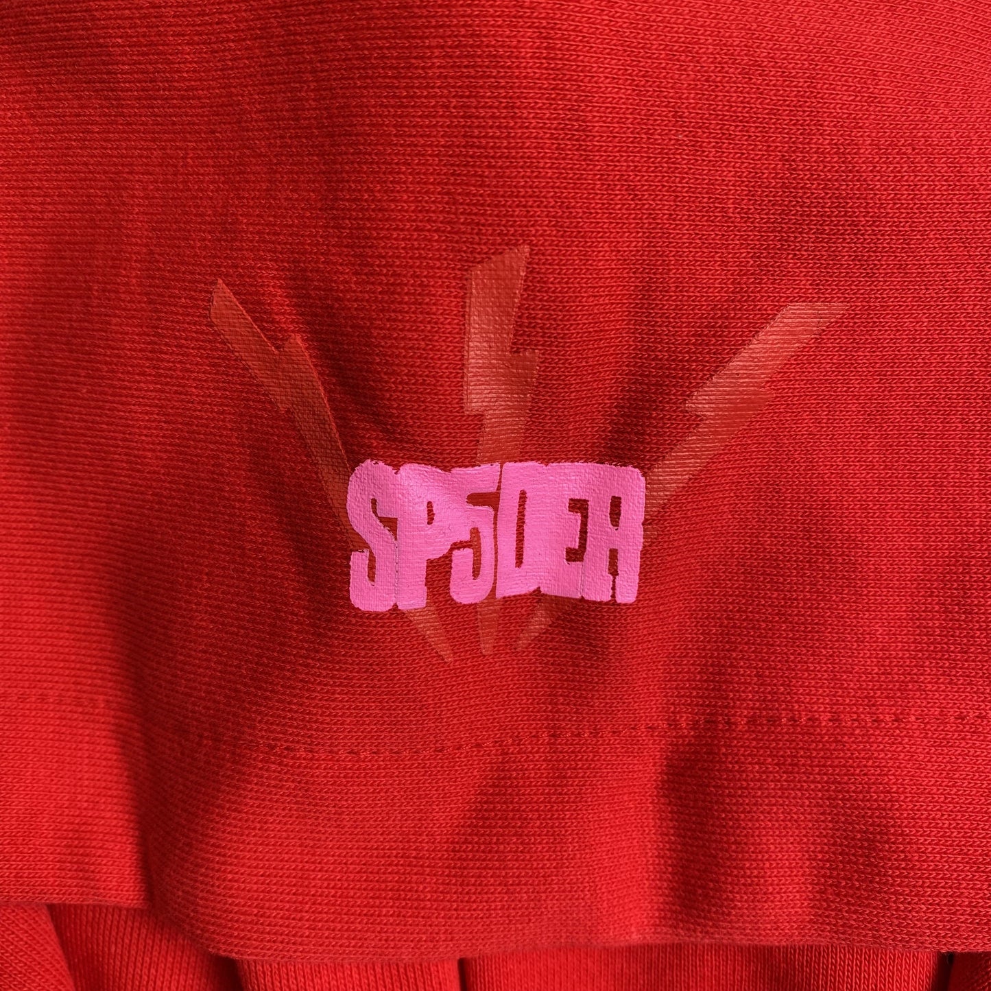 SP5DER WORLDWIDE RED ANGEL NUMBER 555 HOODIE RED - Phantom Kicks