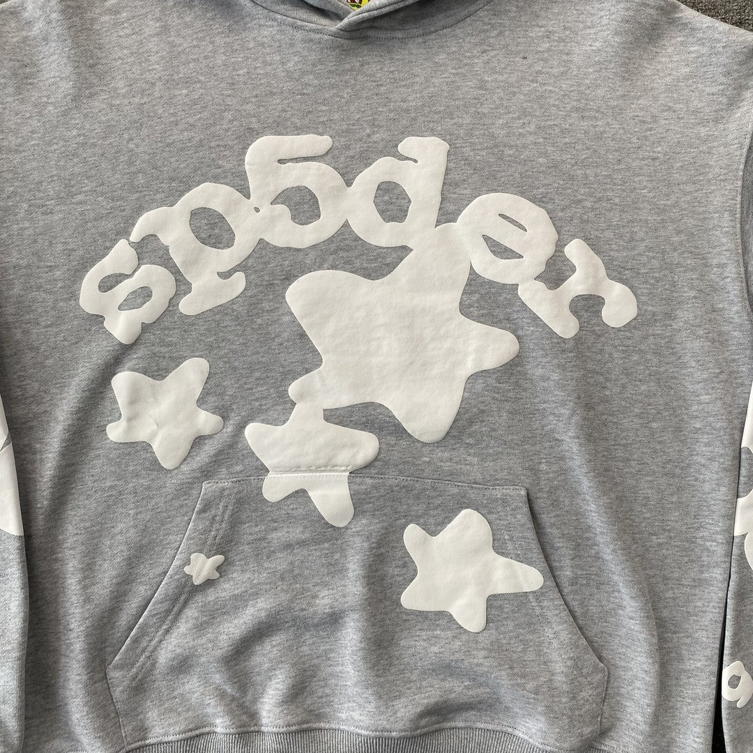 SP5DER BELUGA HOODIE HEATHER GREY - Phantom Kicks