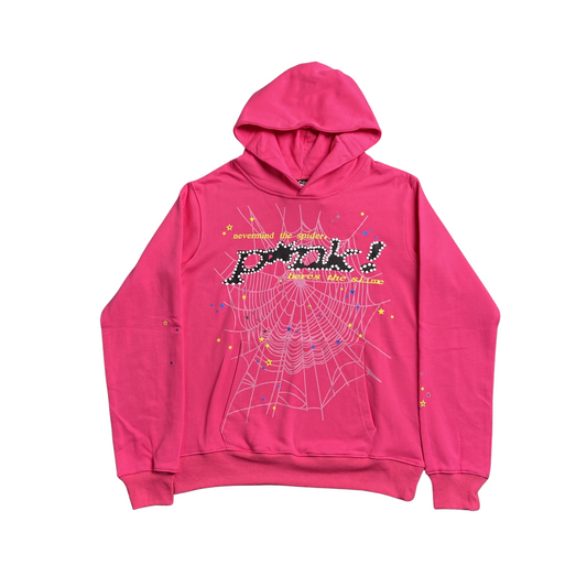 SP5DER P*NK HOODIE PINK - Phantom Kicks