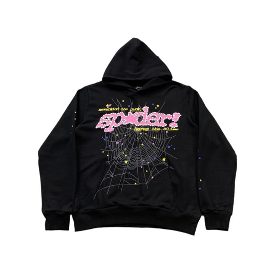 SP5DER P*NK V2 HOODIE BLACK - Phantom Kicks