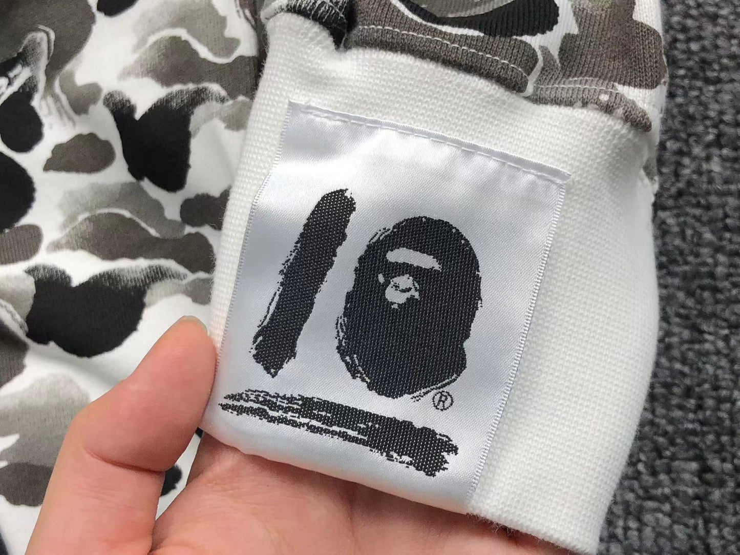 BAPE ABC CAMO SHARK FULL ZIP HOODIE GREY - Phantom Kicks