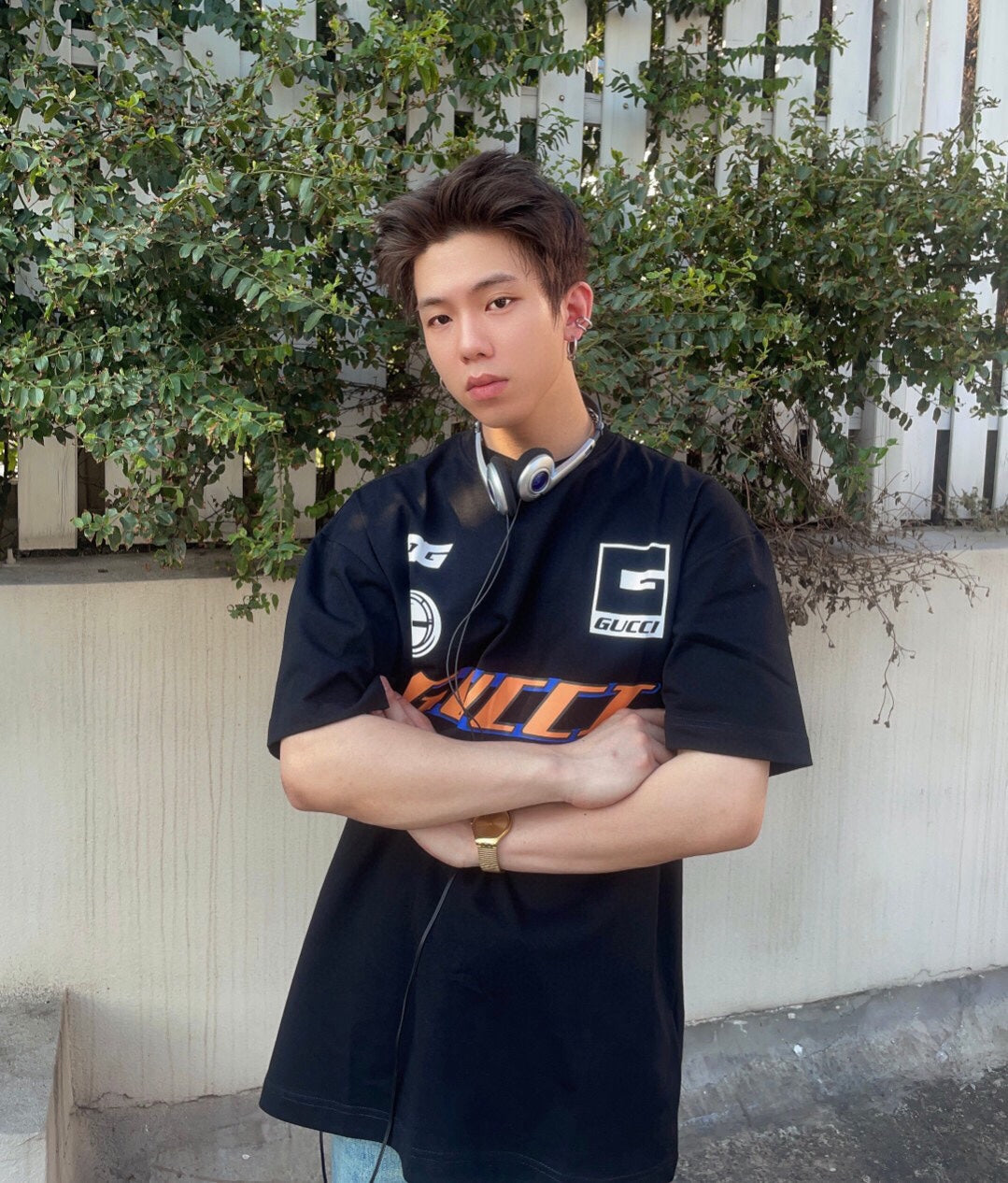 Gucci Graphic Logo T-Shirt (Black) - Phantom Kicks