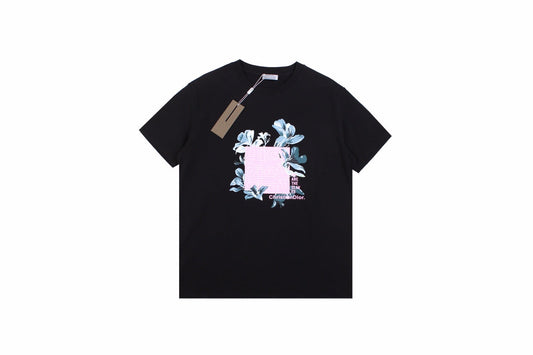 Dior T-Shirt with Floral Graphic Design - Phantom Kicks
