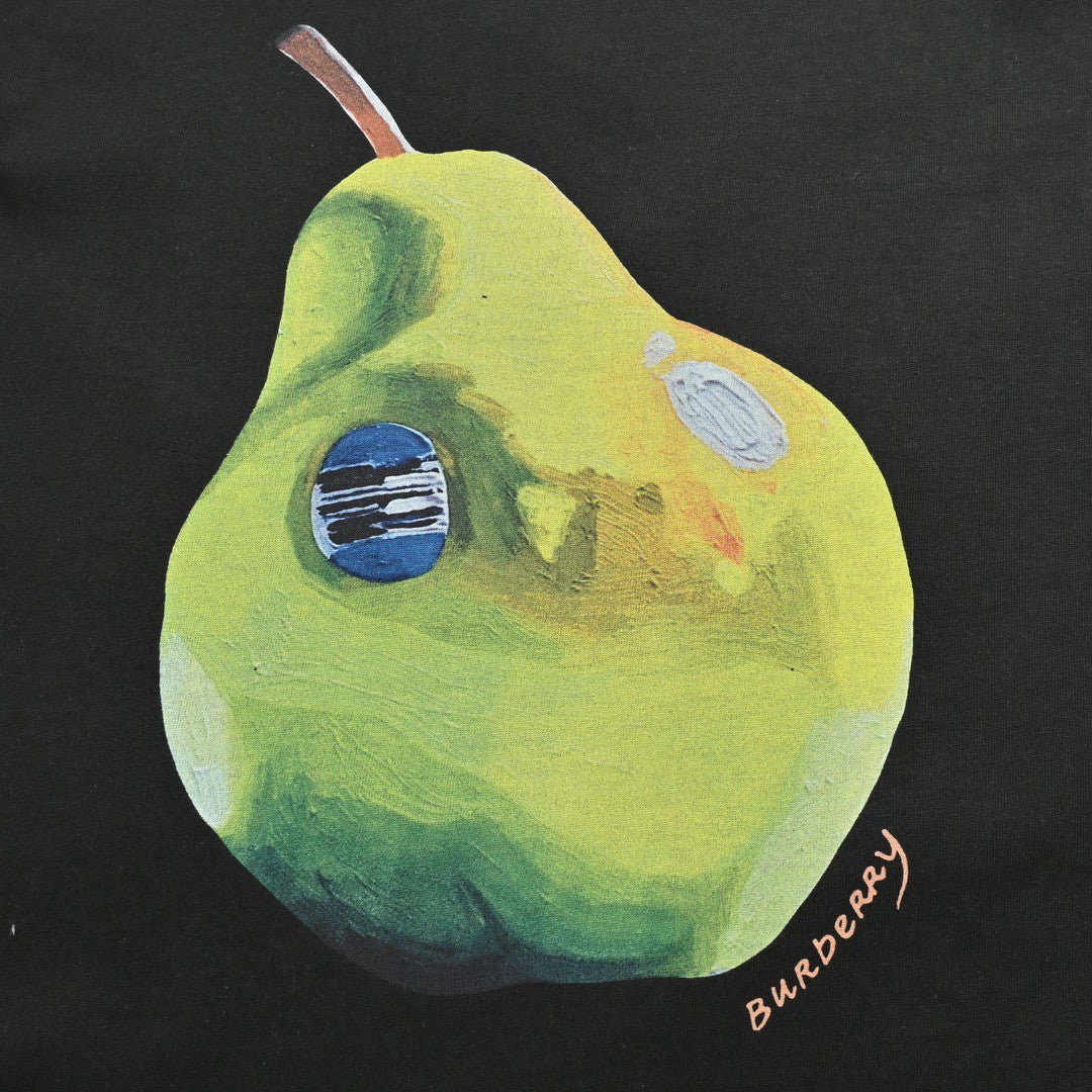 Burberry Black T-Shirt with Pear Graphic - Phantom Kicks
