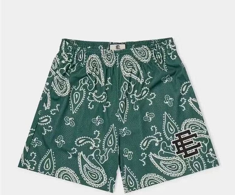 EE Shorts Cashew flowers Green - Phantom Kicks