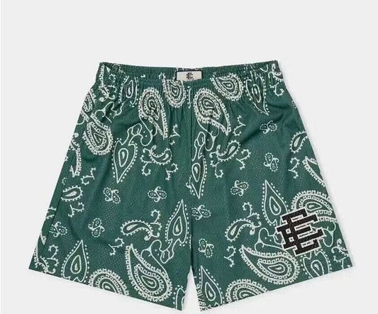 EE Shorts Cashew flowers Green - Phantom Kicks
