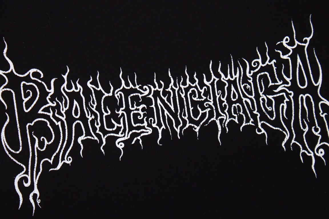 Balenciaga T-shirt with Gothic Flame Logo - Phantom Kicks