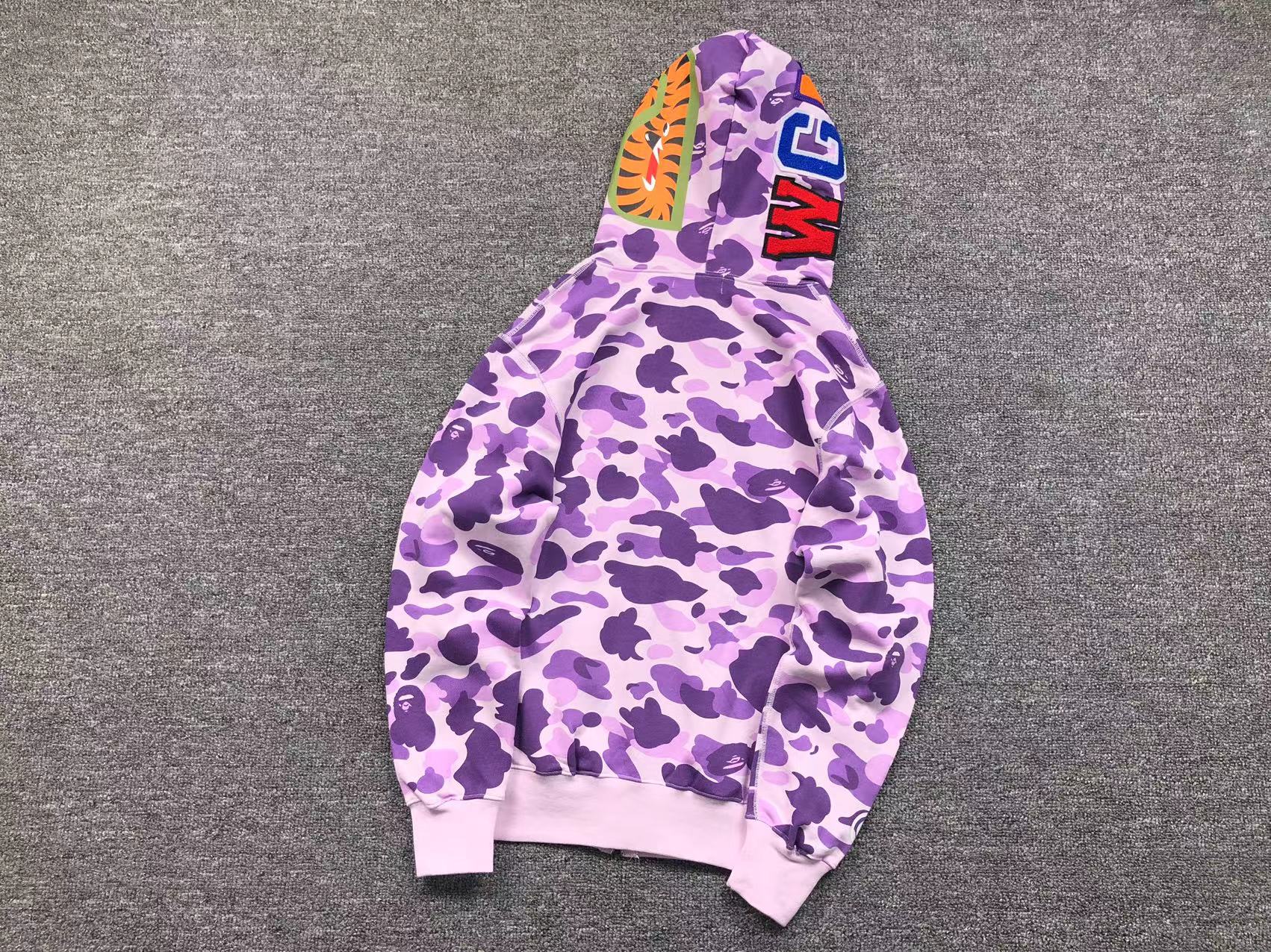 BAPE COLOR CAMO FULL ZIP HOODIE PURPLE - Phantom Kicks