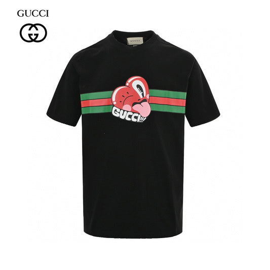 Gucci Black T-Shirt with Heart Graphic - Phantom Kicks