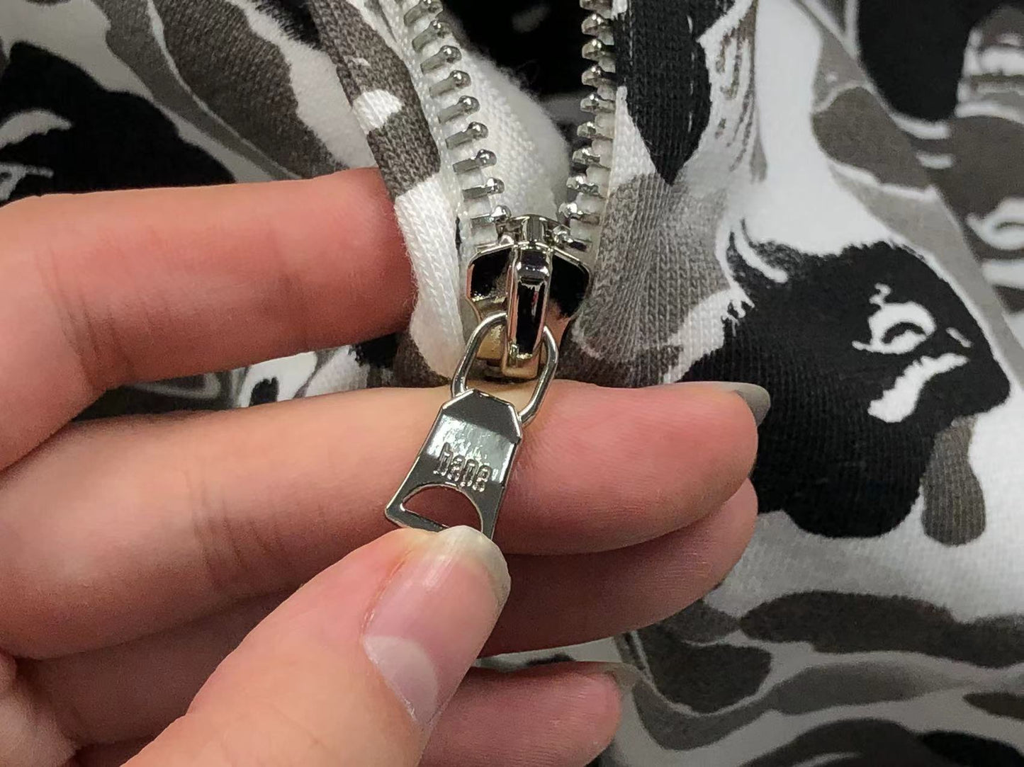 BAPE ABC CAMO SHARK FULL ZIP HOODIE GREY - Phantom Kicks