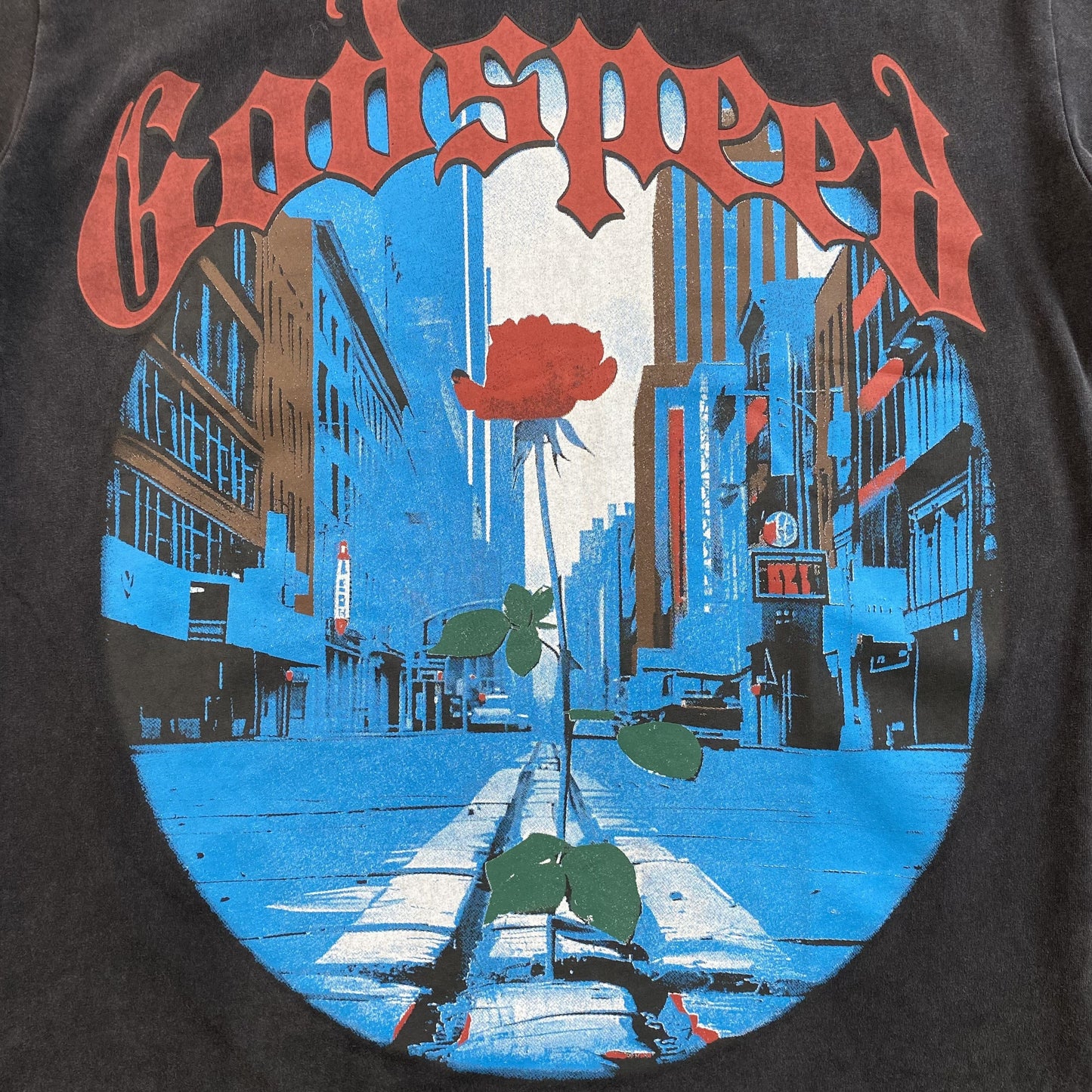 GODSPEED E PLURIBUS UNUM T-SHIRT WASHED BLACK - Phantom Kicks