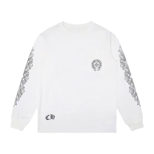 CHROME HEARTS Black Logo Sweatshirt (White)
