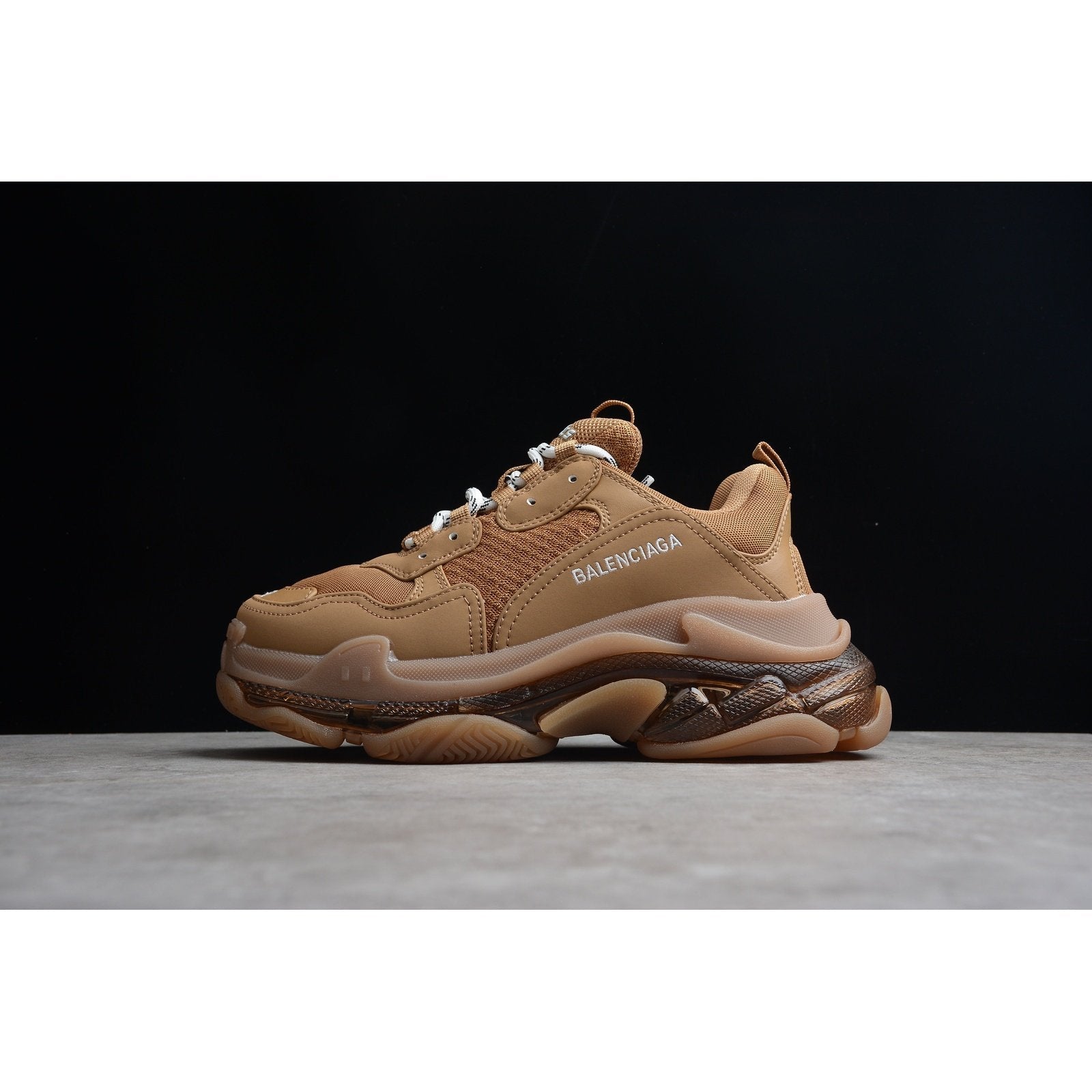 BALENCIAGA TRIPLE S CLEAR SOLE x BROWN - Phantom Kicks