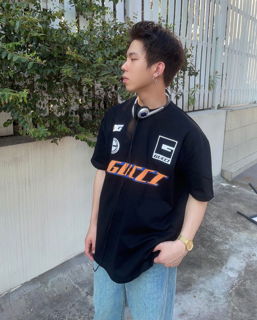 Gucci Graphic Logo T-Shirt (Black) - Phantom Kicks