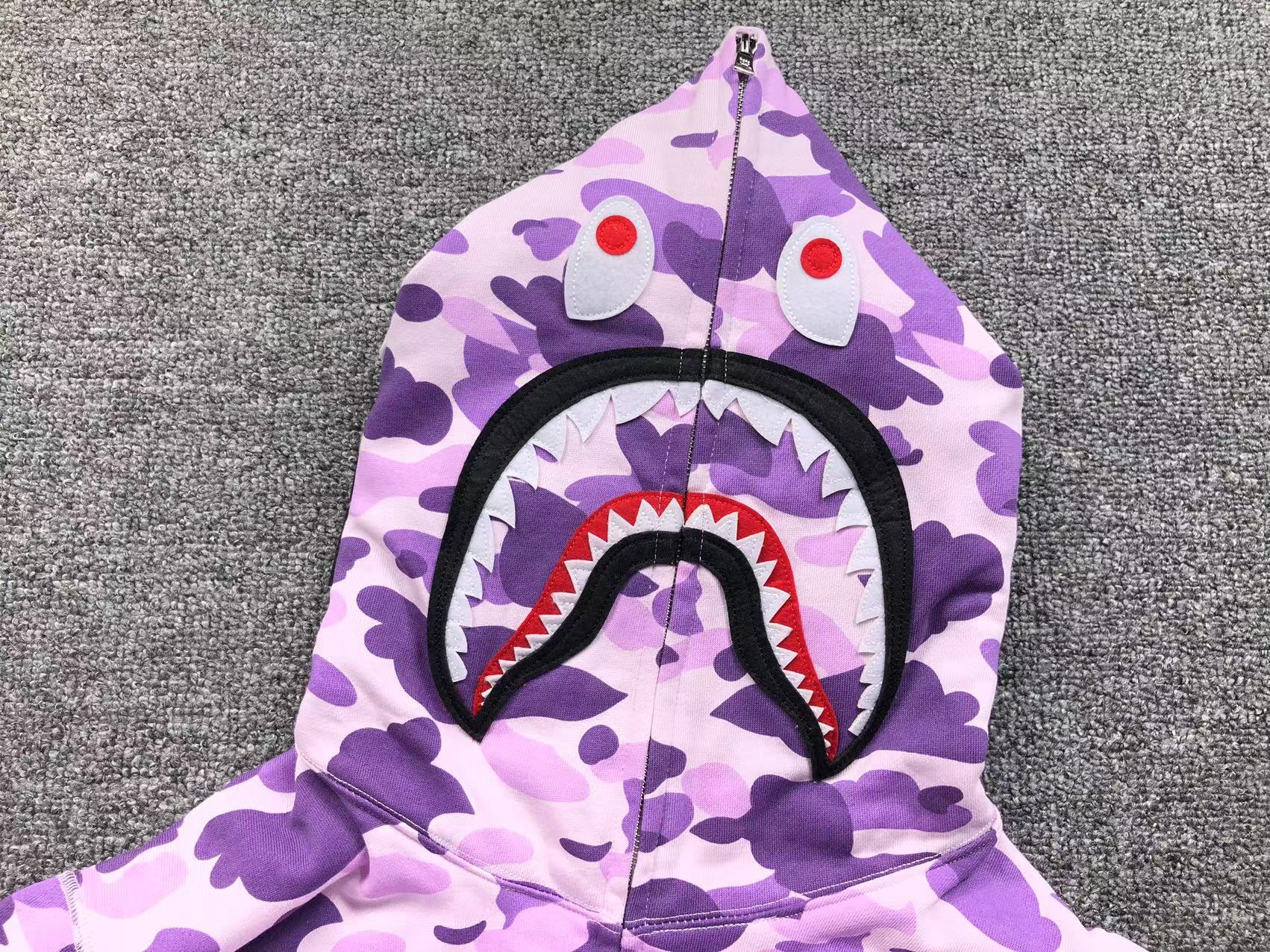 BAPE COLOR CAMO FULL ZIP HOODIE PURPLE - Phantom Kicks