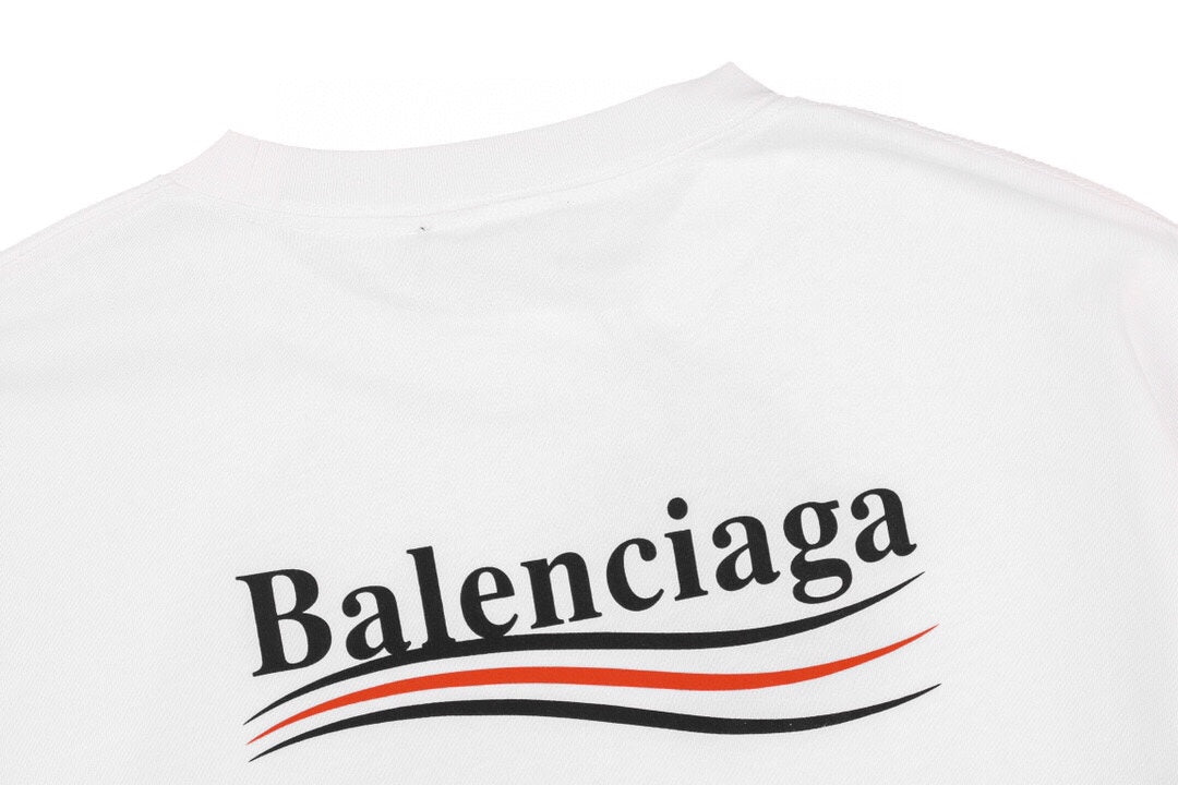 Balenciaga Wave Logo T-Shirt (White) - Phantom Kicks