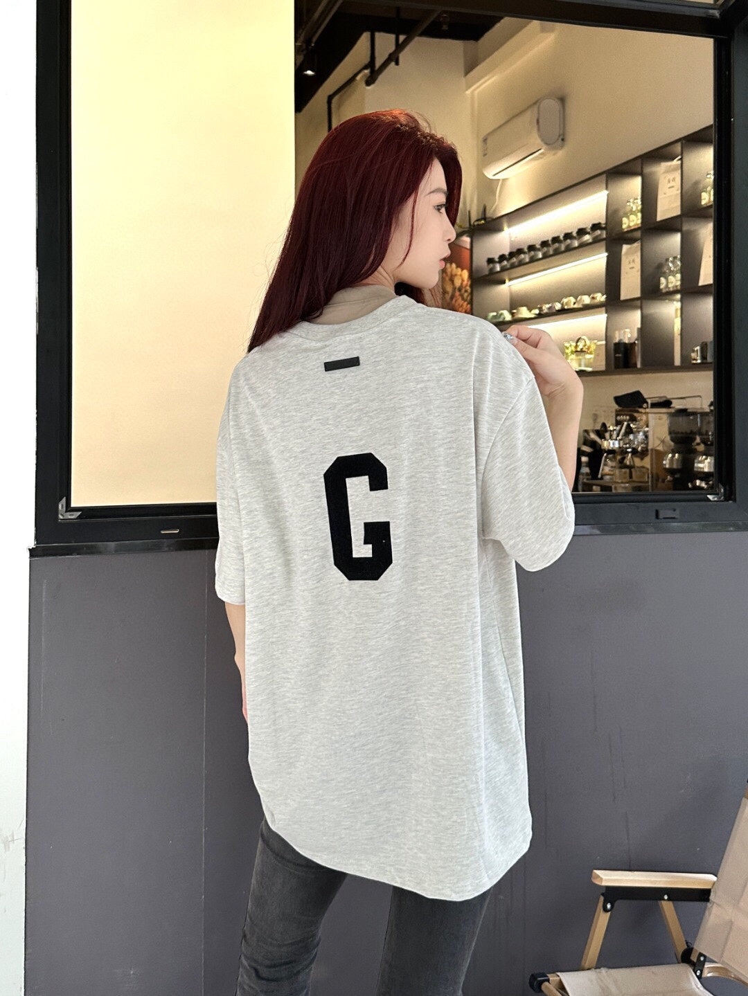 Fear of God Letter F T-Shirt (Light Grey) - Phantom Kicks