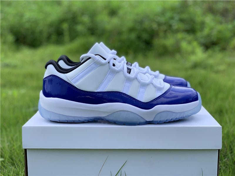 AIR JORDAN 11 LOW PURPLE CONCORD WHITE/BLACK-CONCORD - Phantom Kicks
