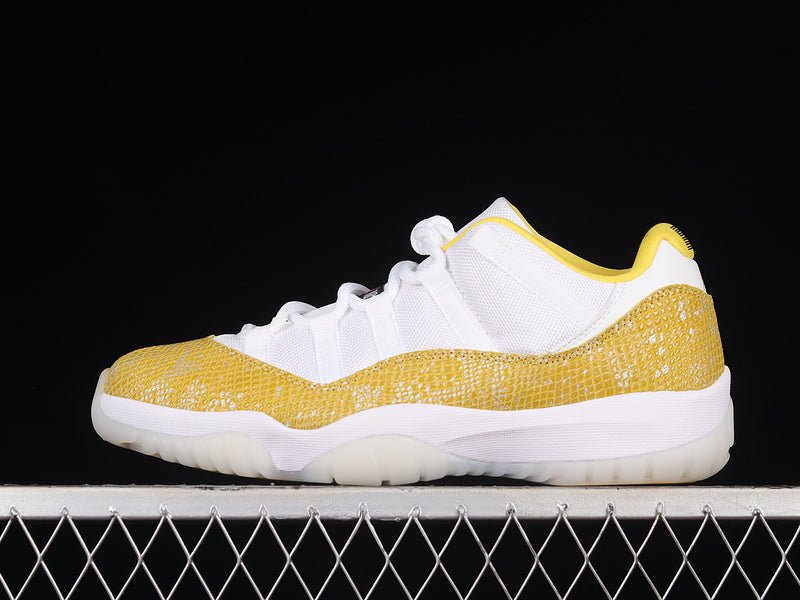 AIR JORDAN 11 LOW YELLOW SNAKESKIN WHITE - Phantom Kicks