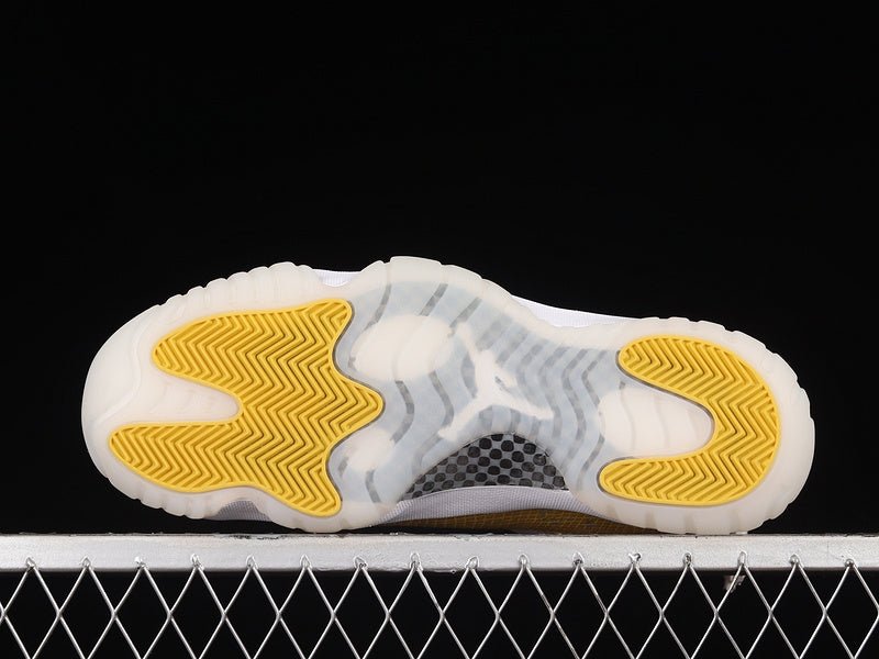 AIR JORDAN 11 LOW YELLOW SNAKESKIN WHITE - Phantom Kicks