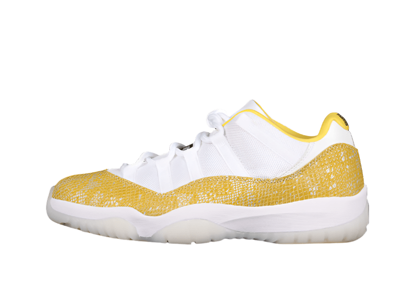 AIR JORDAN 11 LOW YELLOW SNAKESKIN WHITE - Phantom Kicks