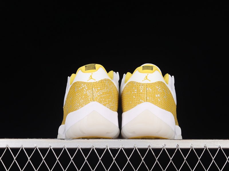 AIR JORDAN 11 LOW YELLOW SNAKESKIN WHITE - Phantom Kicks
