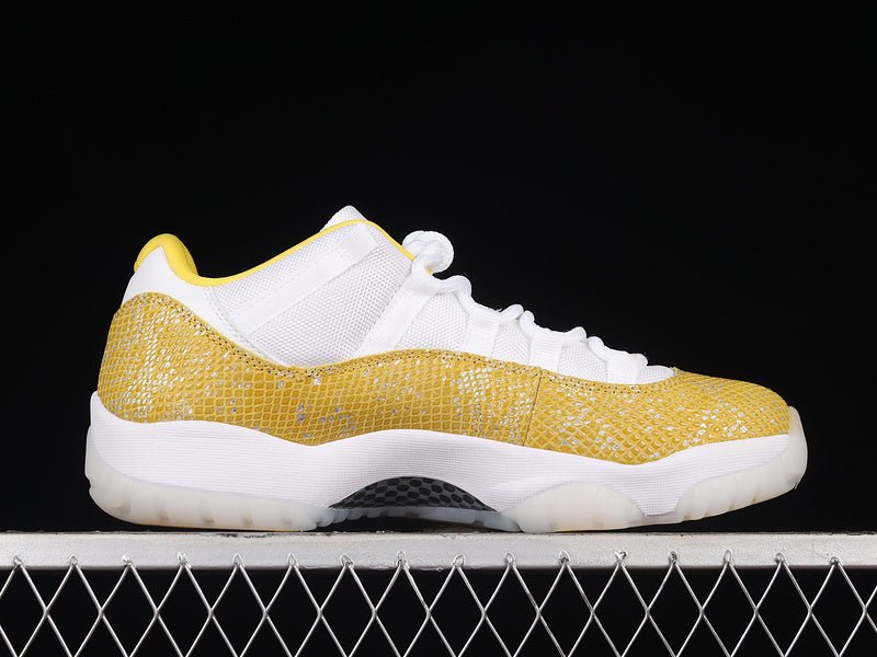 AIR JORDAN 11 LOW YELLOW SNAKESKIN WHITE - Phantom Kicks