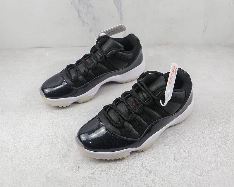AIR JORDAN 11 RETRO LOW 72-10 BLACK/GYM RED/WHITE/SAIL - Phantom Kicks