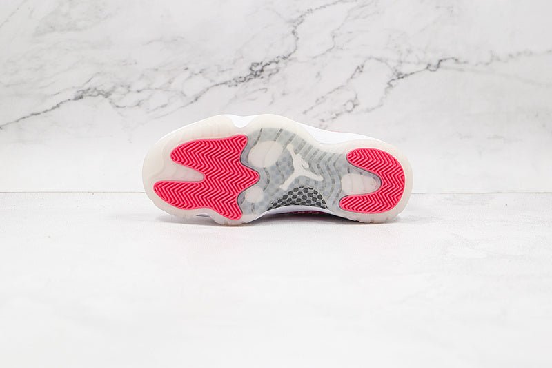 AIR JORDAN 11 RETRO LOW PINK SNAKESKIN WHITE/WATERMELON/BLACK - Phantom Kicks