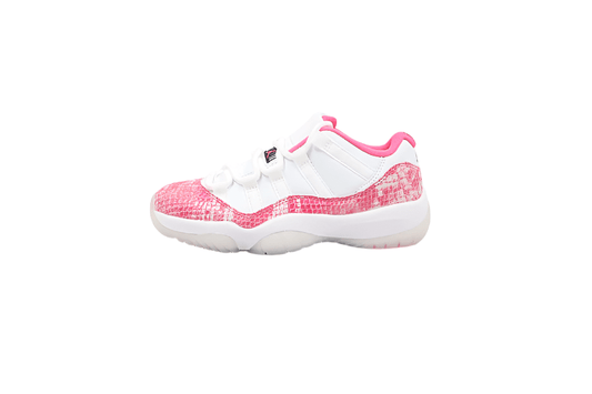 AIR JORDAN 11 RETRO LOW PINK SNAKESKIN WHITE/WATERMELON/BLACK - Phantom Kicks