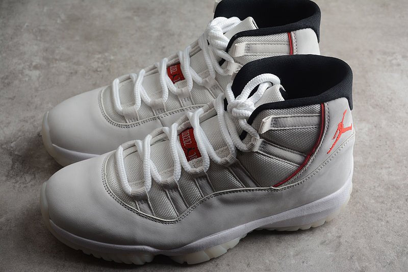 AIR JORDAN 11 RETRO PLATINUM TINT/SAIL-UNIVERSITY RED - Phantom Kicks