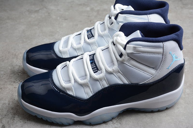 AIR JORDAN 11 RETRO WIN LIKE 82 WHITE/MIDNIGHT NAVY-UNIVERSITY BLUE - Phantom Kicks