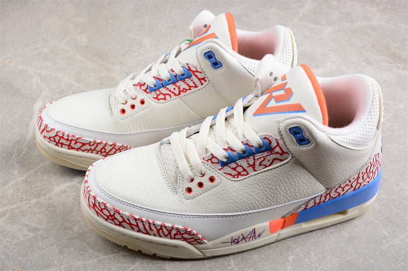 AIR JORDAN 3 MR TRIPLE DOUBLE PE WHITE/RED/BLUE - Phantom Kicks