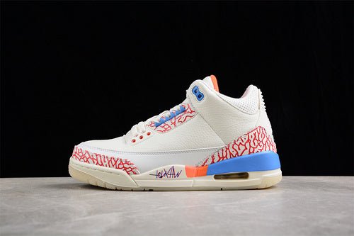 AIR JORDAN 3 MR TRIPLE DOUBLE PE WHITE/RED/BLUE - Phantom Kicks