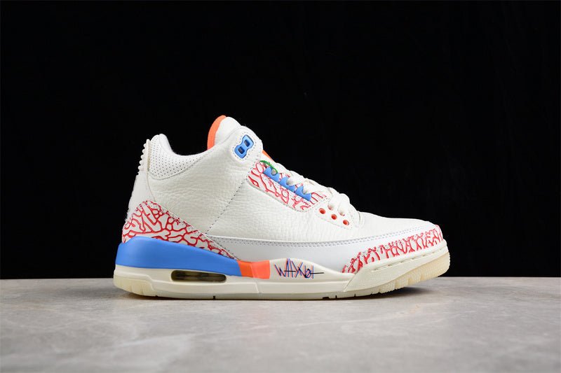 AIR JORDAN 3 MR TRIPLE DOUBLE PE WHITE/RED/BLUE - Phantom Kicks