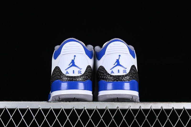 AIR JORDAN 3 RACER BLUE WHITE/GREY/BLACK/BLUE - Phantom Kicks