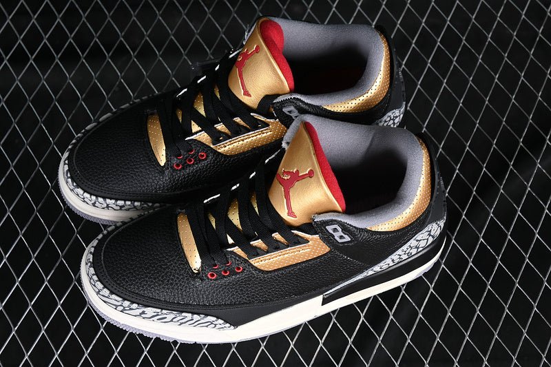 AIR JORDAN 3 RETRO BLACK/FIRE RED/METALLIC GOLD/CEMENT GREY - Phantom Kicks
