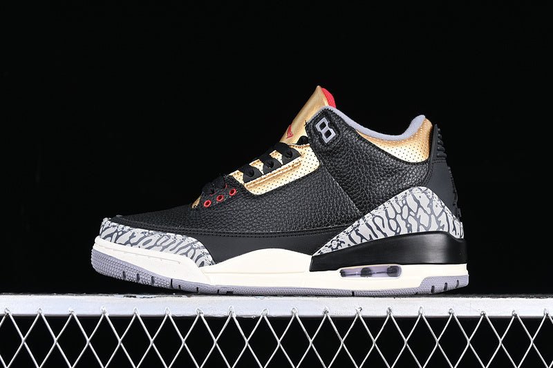 AIR JORDAN 3 RETRO BLACK/FIRE RED/METALLIC GOLD/CEMENT GREY - Phantom Kicks