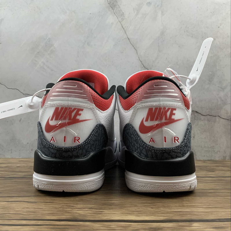 AIR JORDAN 3 RETRO DENIM SE FIRE RED WHITE/FIRE RED/BLACK - Phantom Kicks