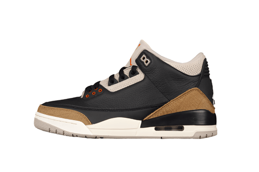 AIR JORDAN 3 RETRO DESERT ELEPHANT BLACK/RUSH ORANGE-FOSSIL STONE - Phantom Kicks