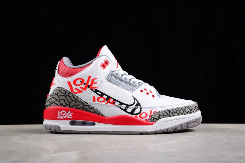 AIR JORDAN 3 RETRO FIRE RED WHITE/BLACK/GREY/RED - Phantom Kicks