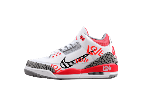 AIR JORDAN 3 RETRO FIRE RED WHITE/BLACK/GREY/RED - Phantom Kicks