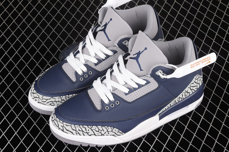 AIR JORDAN 3 RETRO GEORGETOWN MIDNIGHT NAVY/CEMENT GREY/WHITE - Phantom Kicks