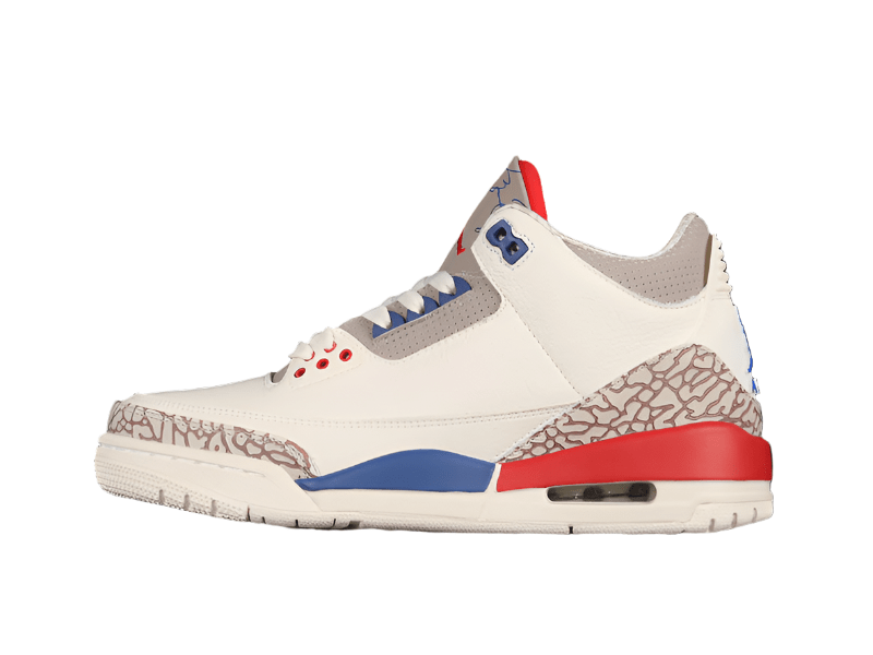 AIR JORDAN 3 RETRO GS INTERNATIONAL FLIGHT SAIL/SPORT ROYAL-FIRE RED - Phantom Kicks